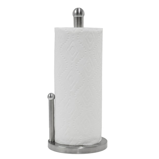 Double Pole Stainless Steel Paper Towel Holder Anti Slip Pad Base PH029861